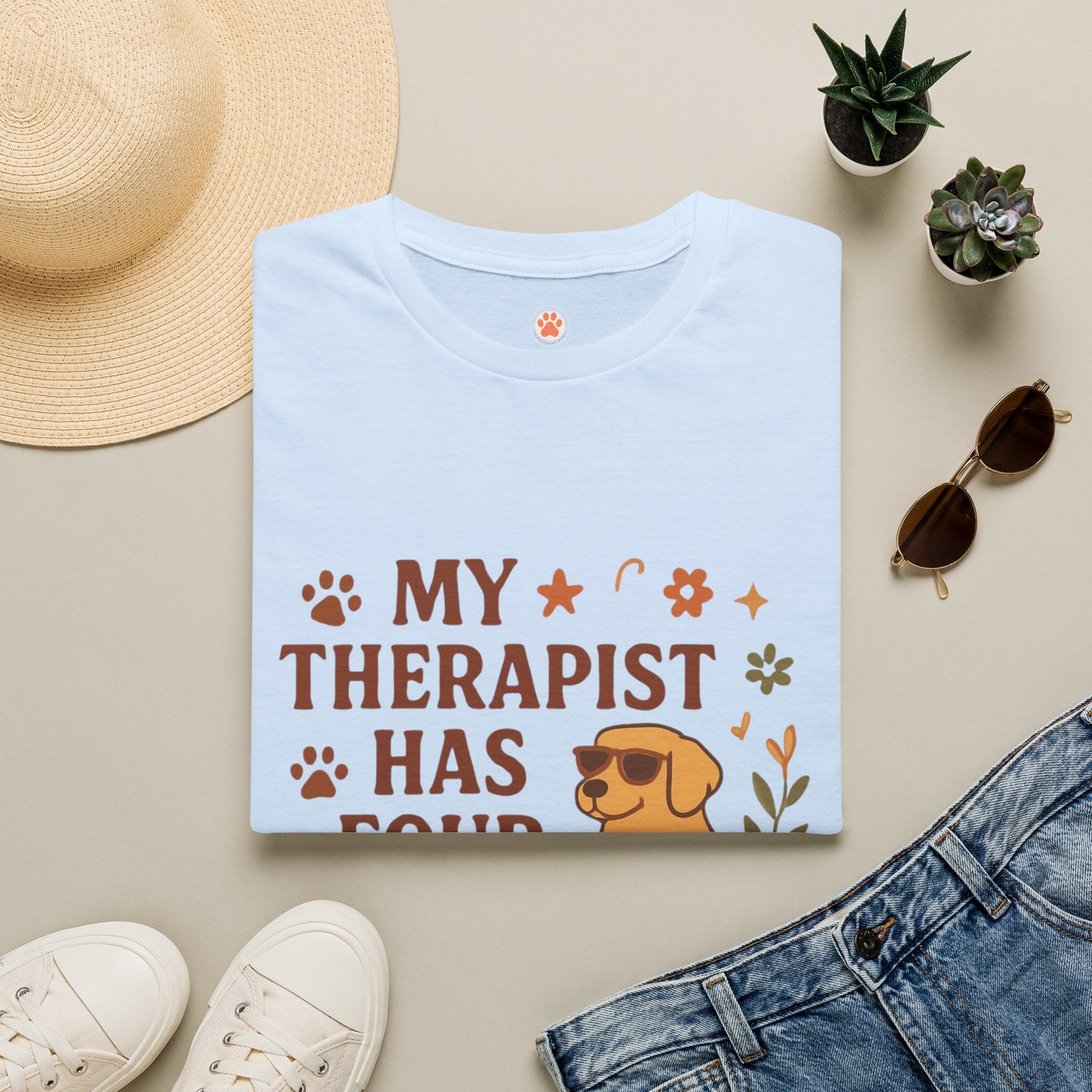 My Therapist Has Four Legs T-Shirt — Cute Dog Lover Graphic Tee