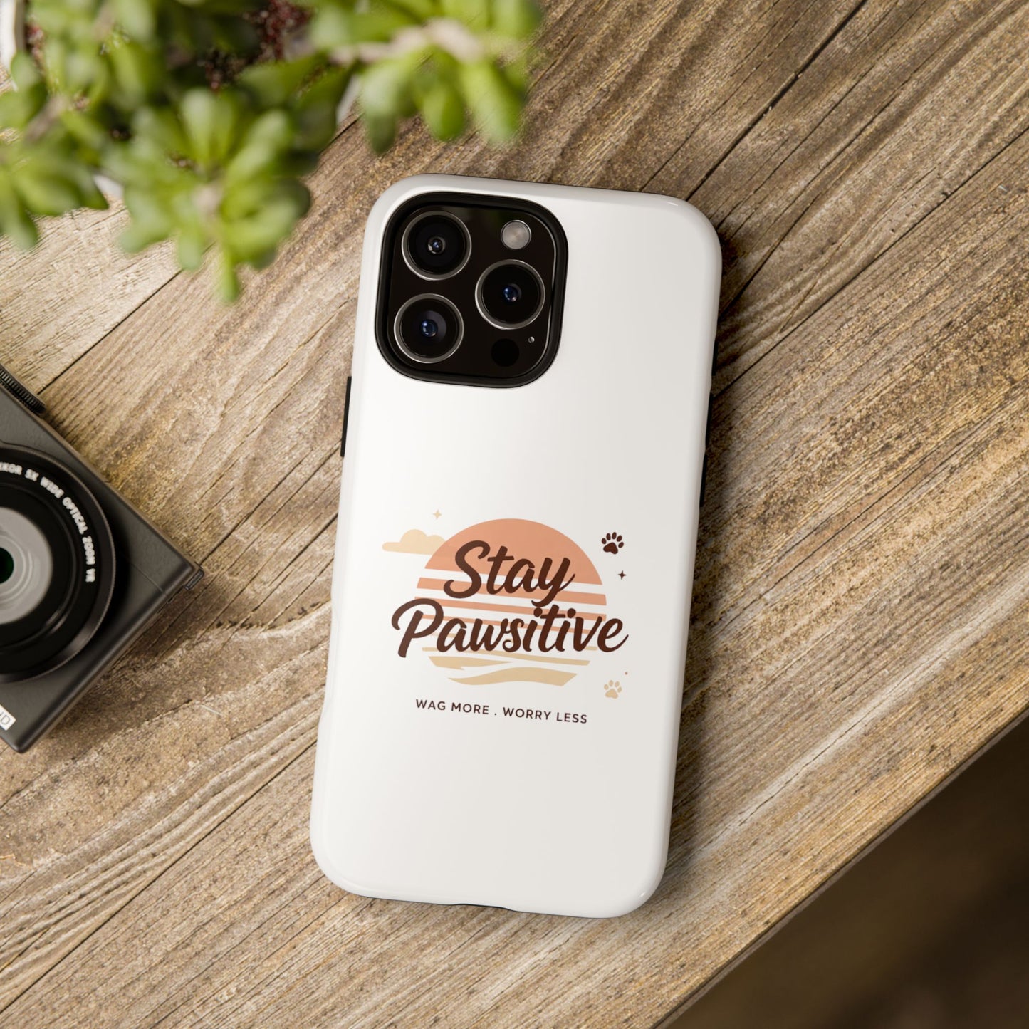 Stay Pawsitive Phone Case