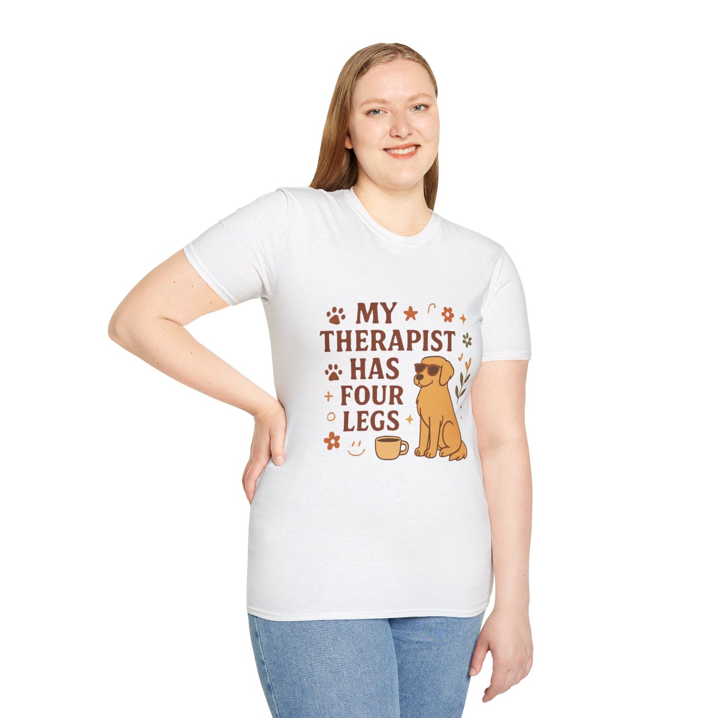 My Therapist Has Four Legs T-Shirt — Cute Dog Lover Graphic Tee