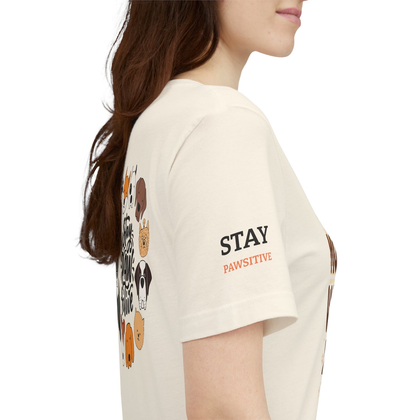 Stay Pawsitive Unisex Dog Lover Tee – Cute Graphic Shirt