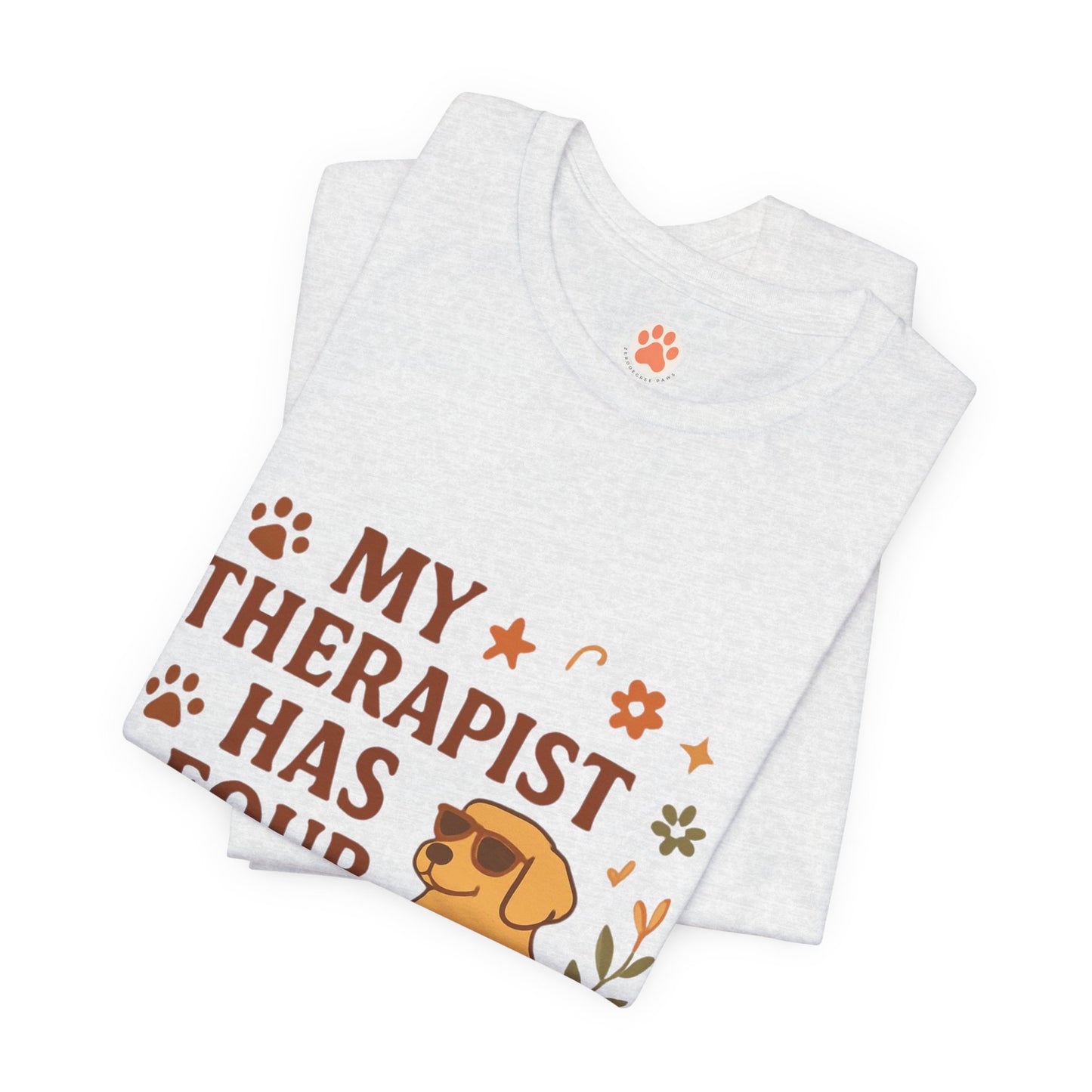 My Therapist Has Four Legs Tee — Adopt Love Repeat Dog Lover T-Shirt