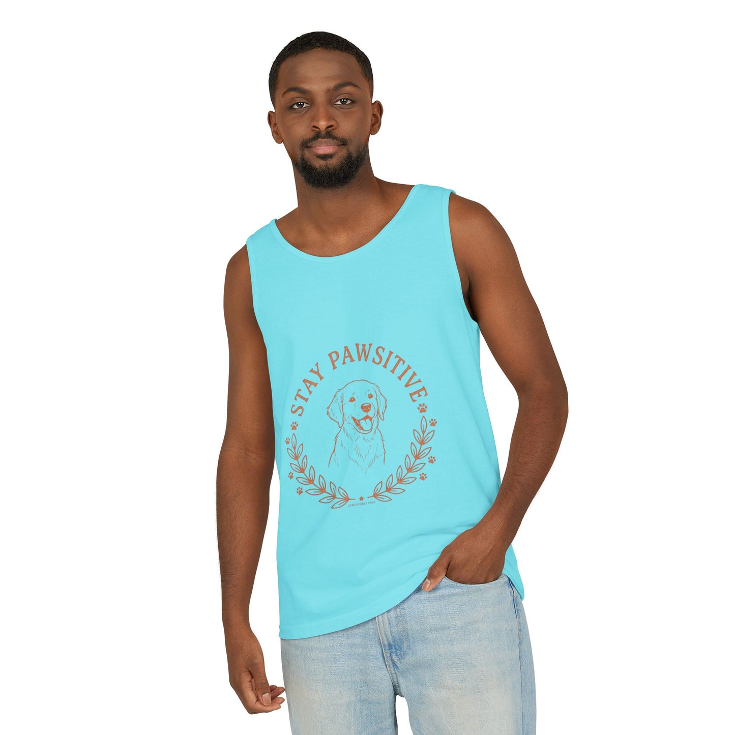 Stay Pawsitive Dog Tank — "Home Is Where My Dog Is" Graphic Tank Top