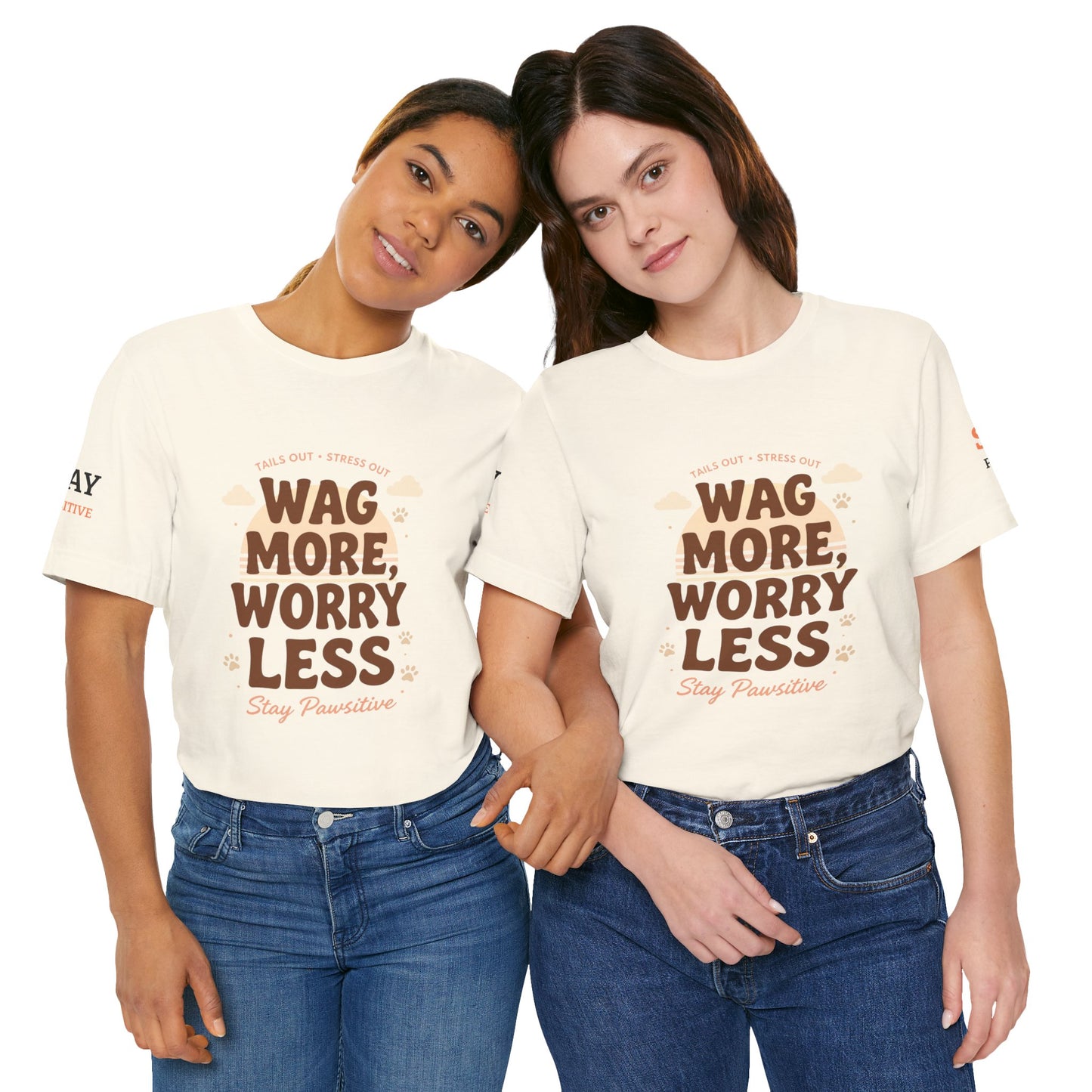Stay Pawsitive Unisex Dog Lover Tee – Cute Graphic Shirt