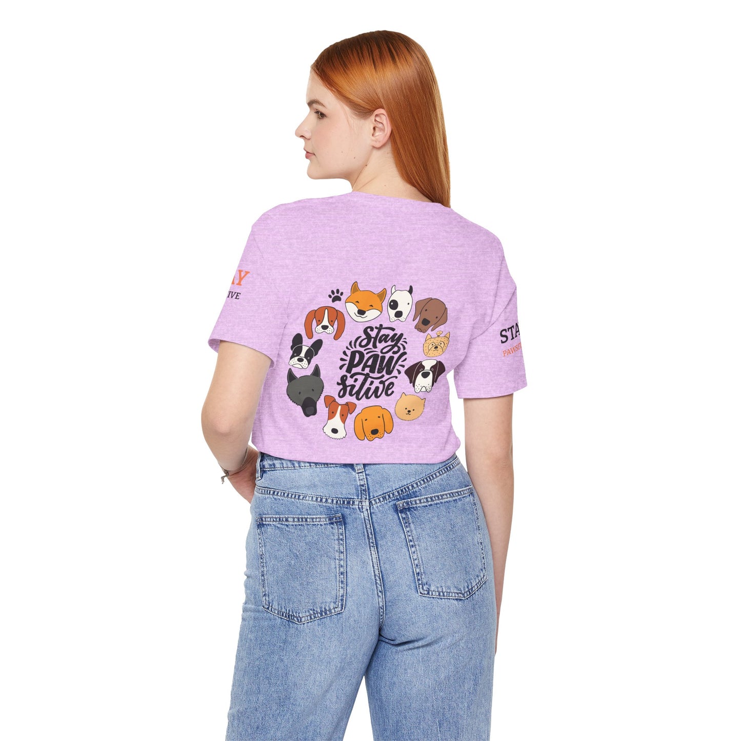 Stay Pawsitive Unisex Dog Lover Tee – Cute Graphic Shirt