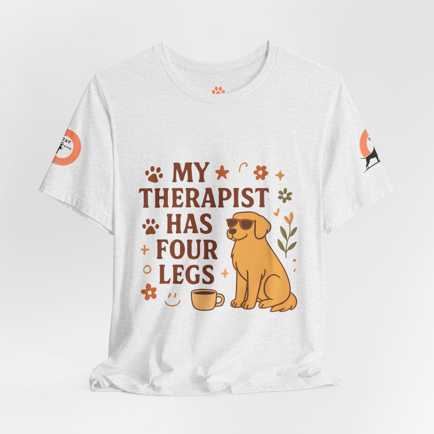 My Therapist Has Four Legs Tee — Adopt Love Repeat Dog Lover T-Shirt