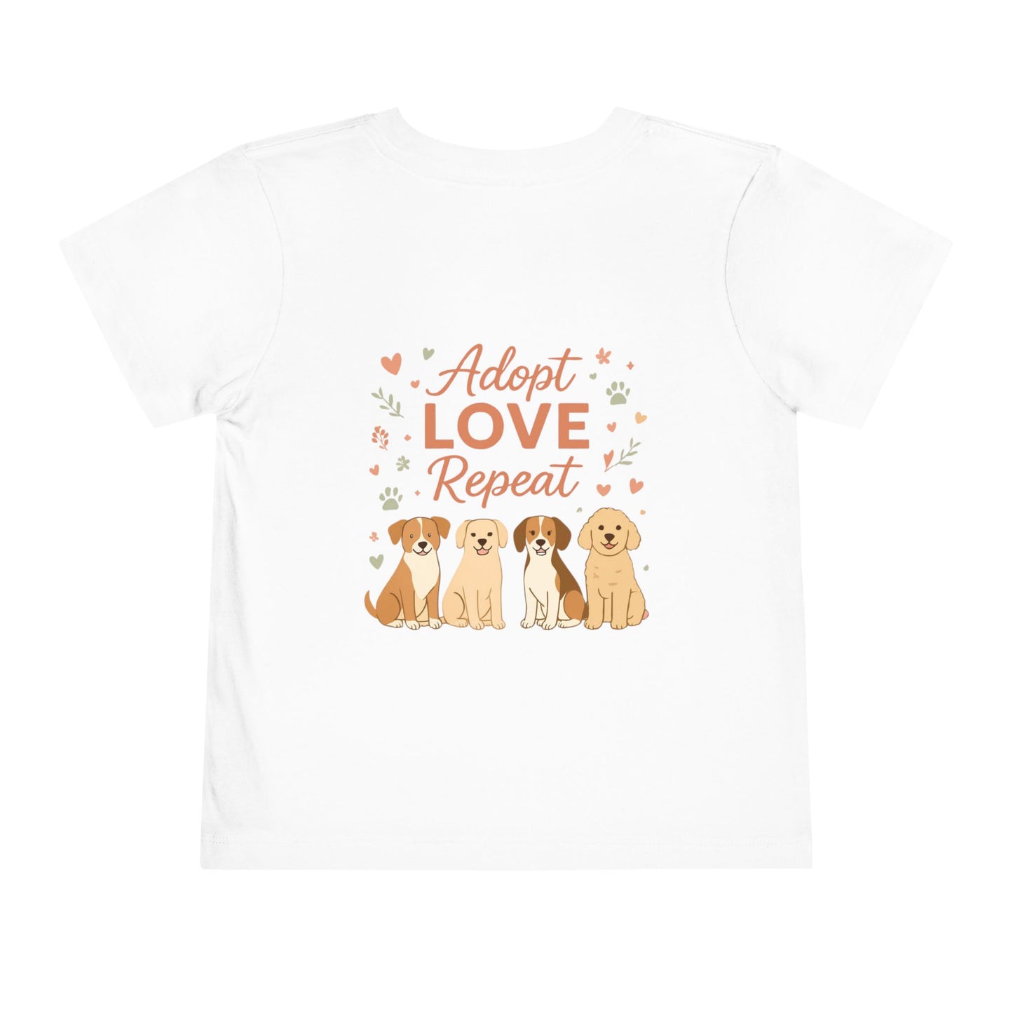 Toddler Tee — "My Therapist Has Four Legs" / "Adopt Love Repeat" Puppy Rescue Shirt