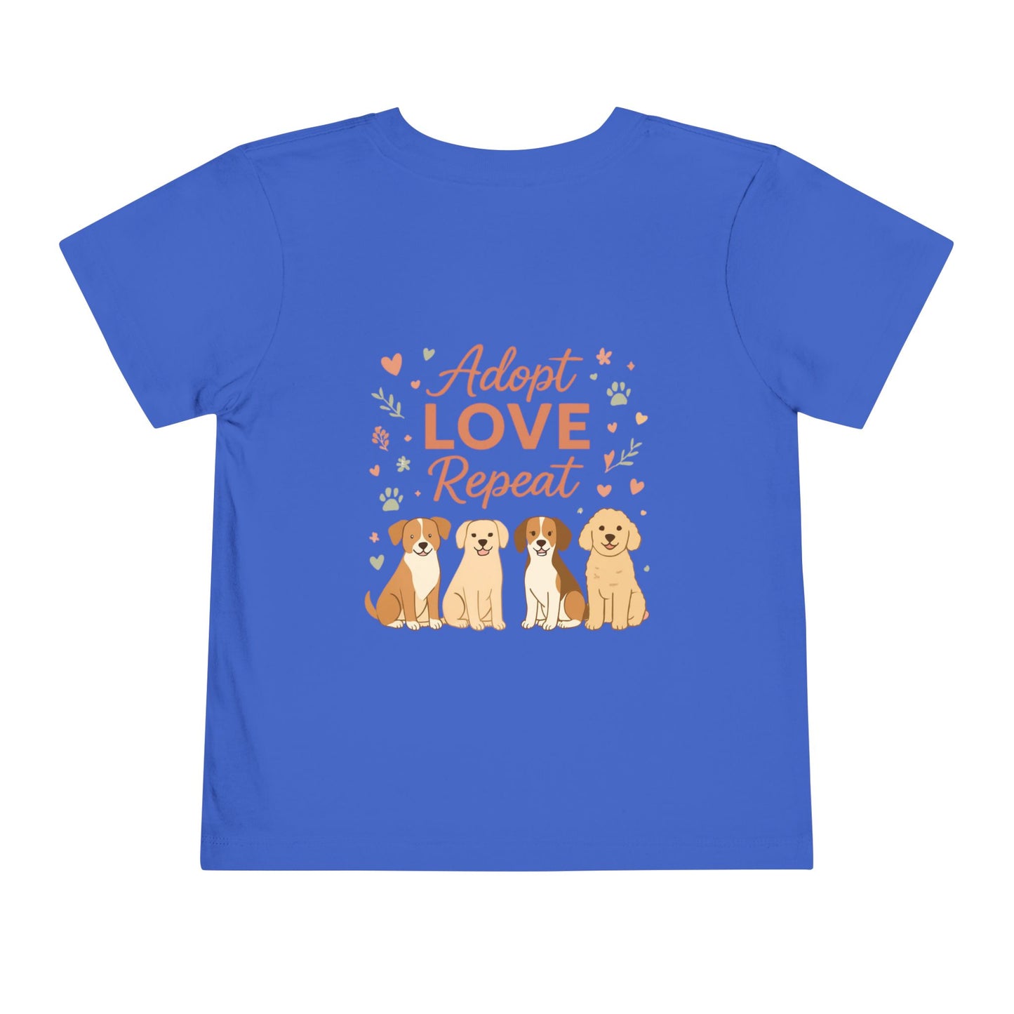 Toddler Tee — "My Therapist Has Four Legs" / "Adopt Love Repeat" Puppy Rescue Shirt