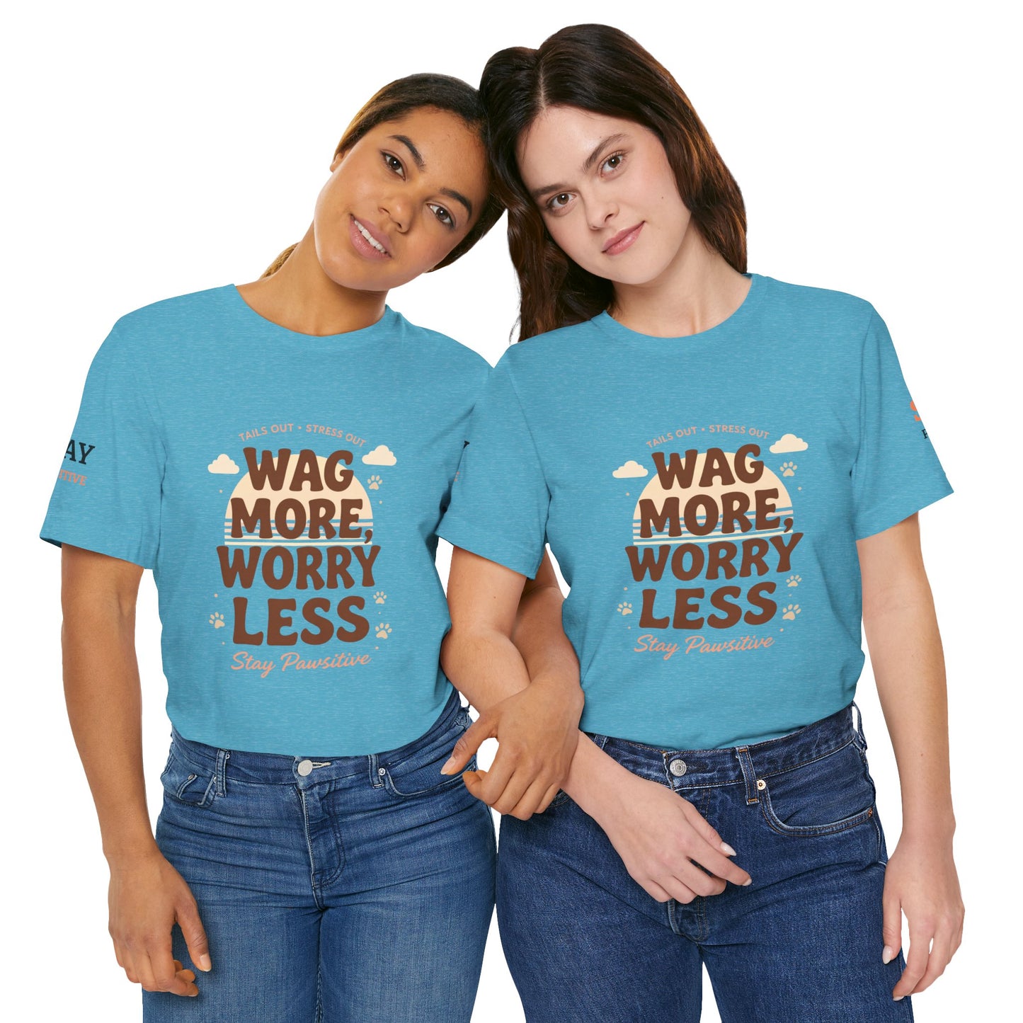 Stay Pawsitive Unisex Dog Lover Tee – Cute Graphic Shirt