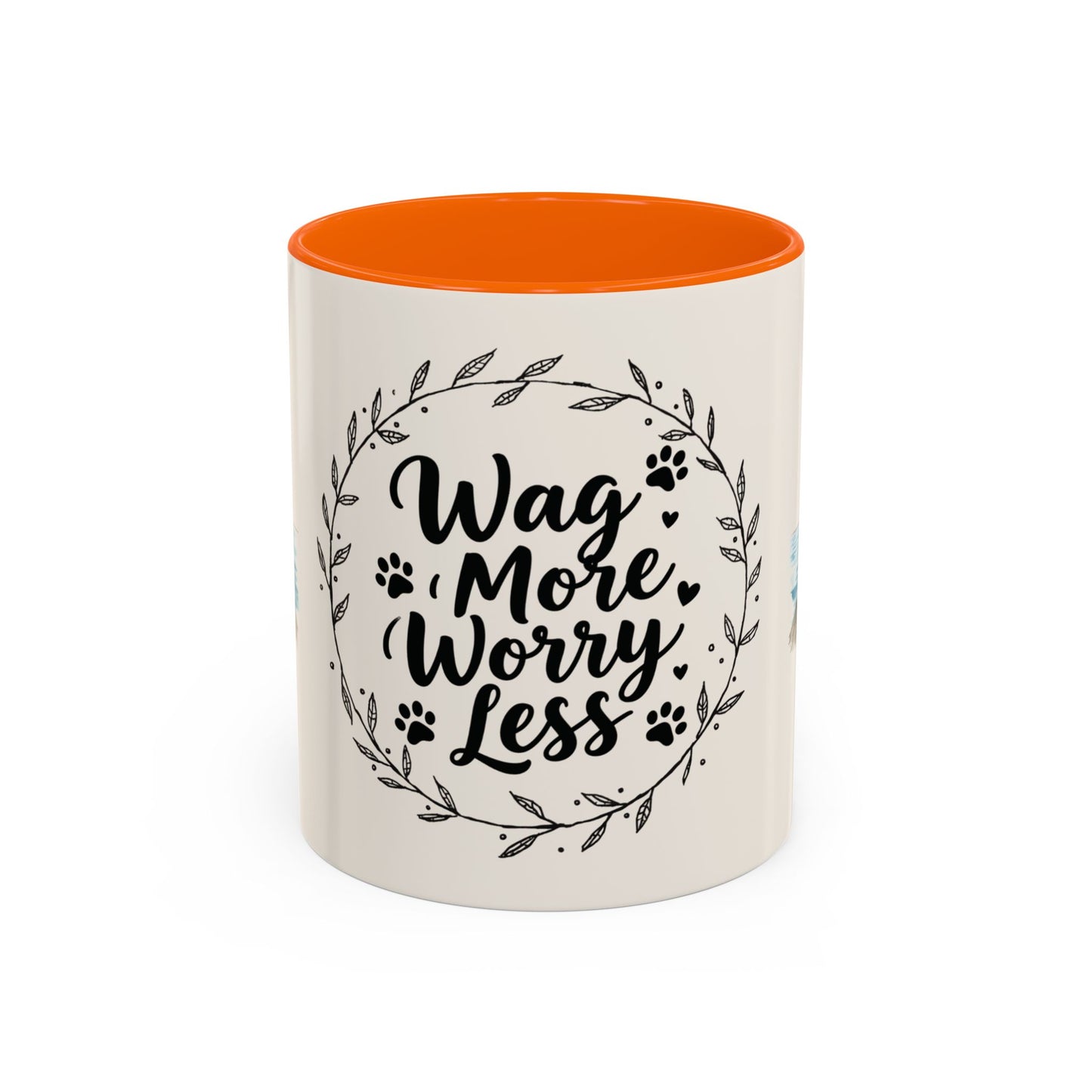 Wag More, Worry Less Dog Lover Coffee Mug — 'Forever Friends' Accent Ceramic Mug (11/15oz)