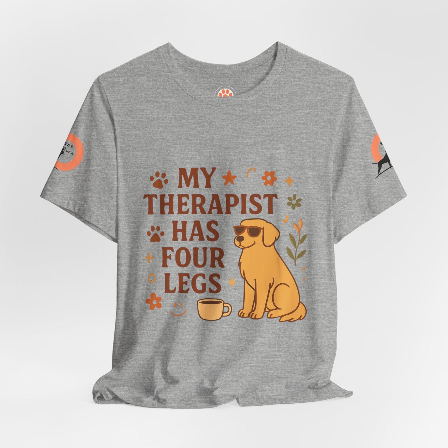 My Therapist Has Four Legs Tee — Adopt Love Repeat Dog Lover T-Shirt