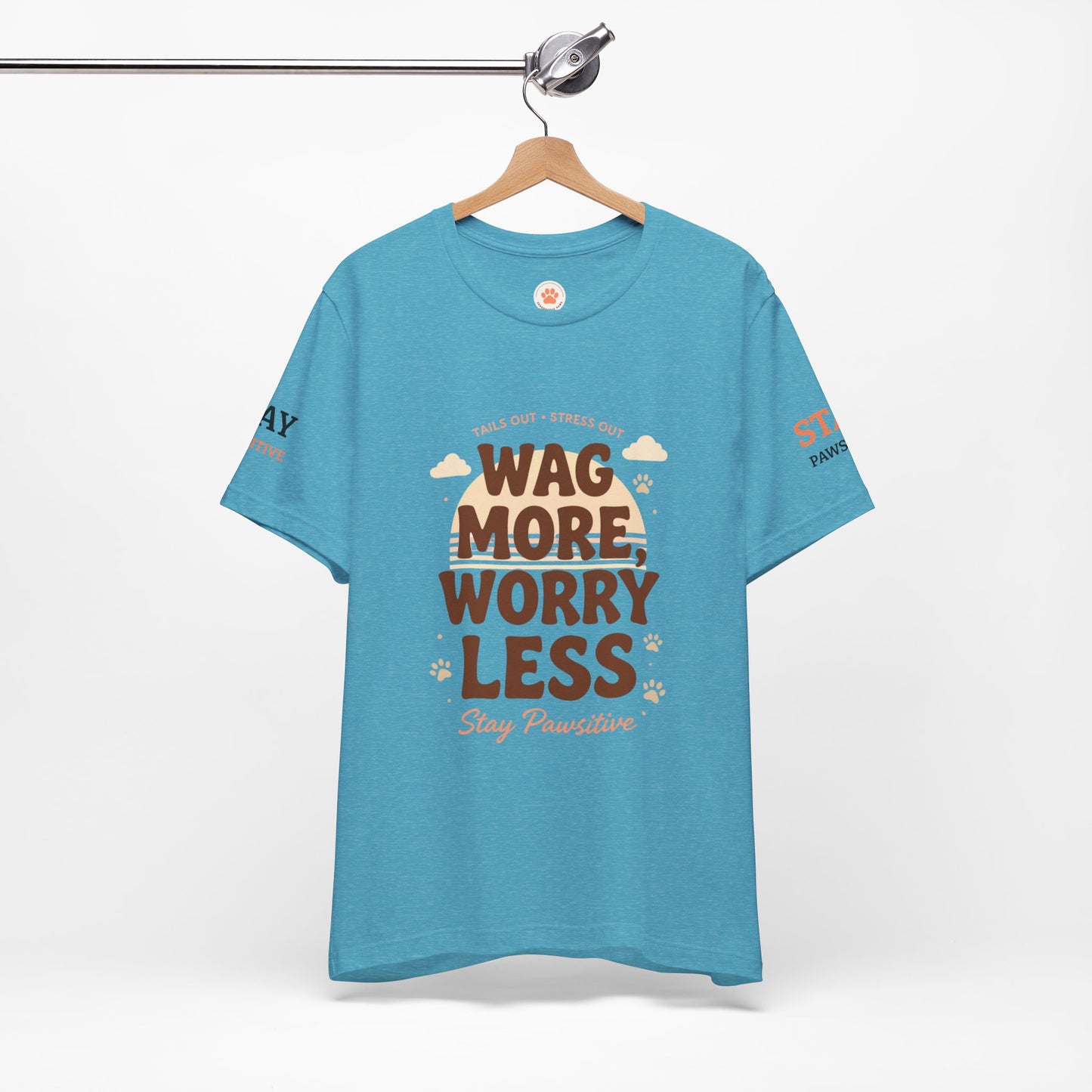 Stay Pawsitive Unisex Dog Lover Tee – Cute Graphic Shirt