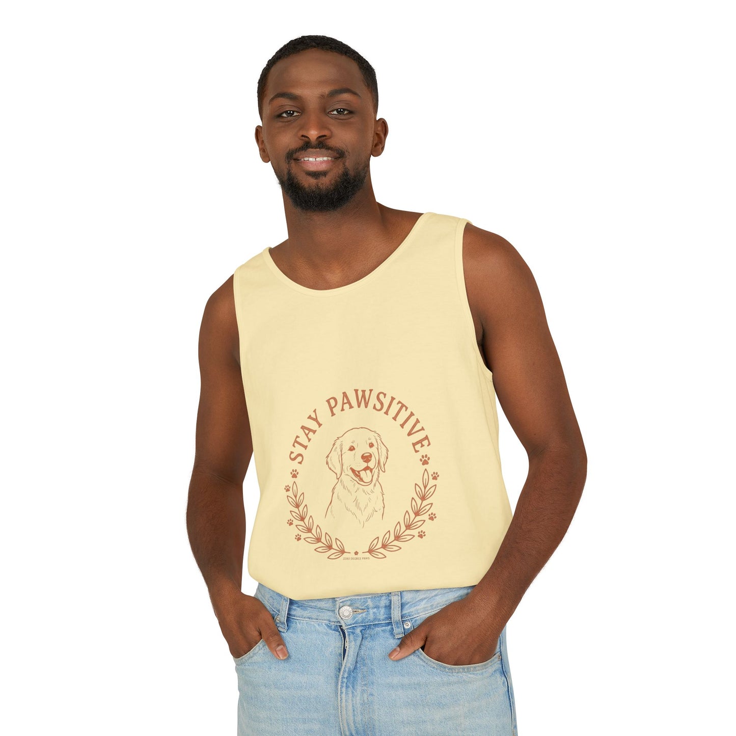 Stay Pawsitive Dog Tank — "Home Is Where My Dog Is" Graphic Tank Top