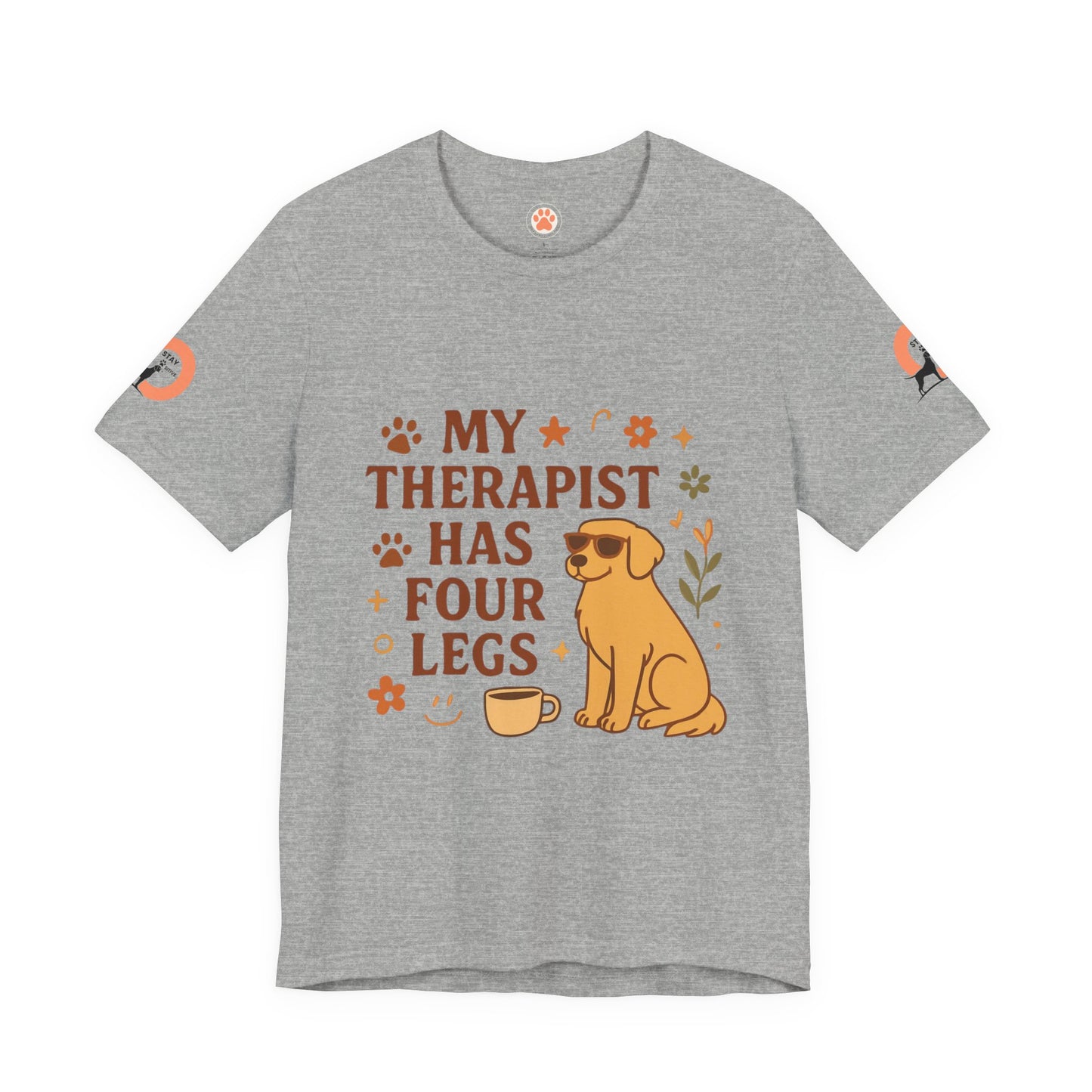 My Therapist Has Four Legs Tee — Adopt Love Repeat Dog Lover T-Shirt