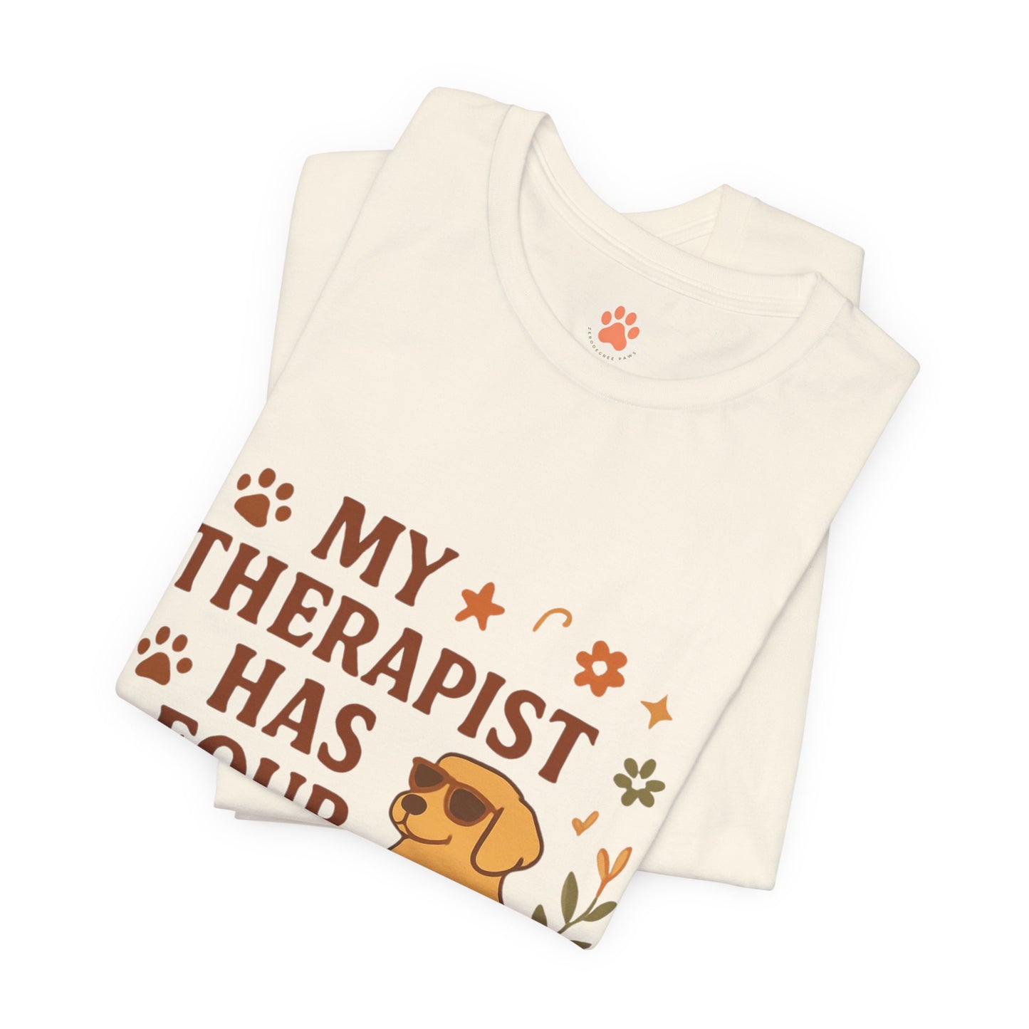 My Therapist Has Four Legs Tee — Adopt Love Repeat Dog Lover T-Shirt