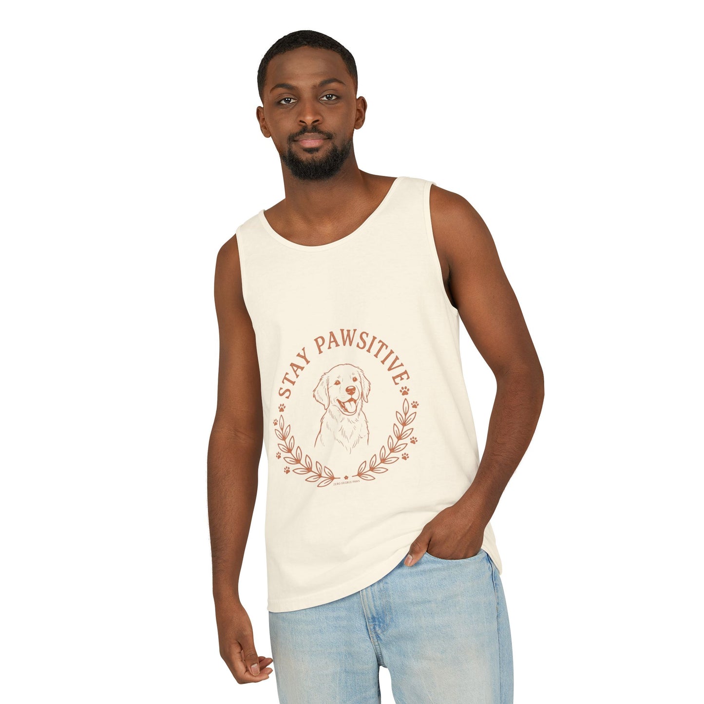 Stay Pawsitive Dog Tank — "Home Is Where My Dog Is" Graphic Tank Top