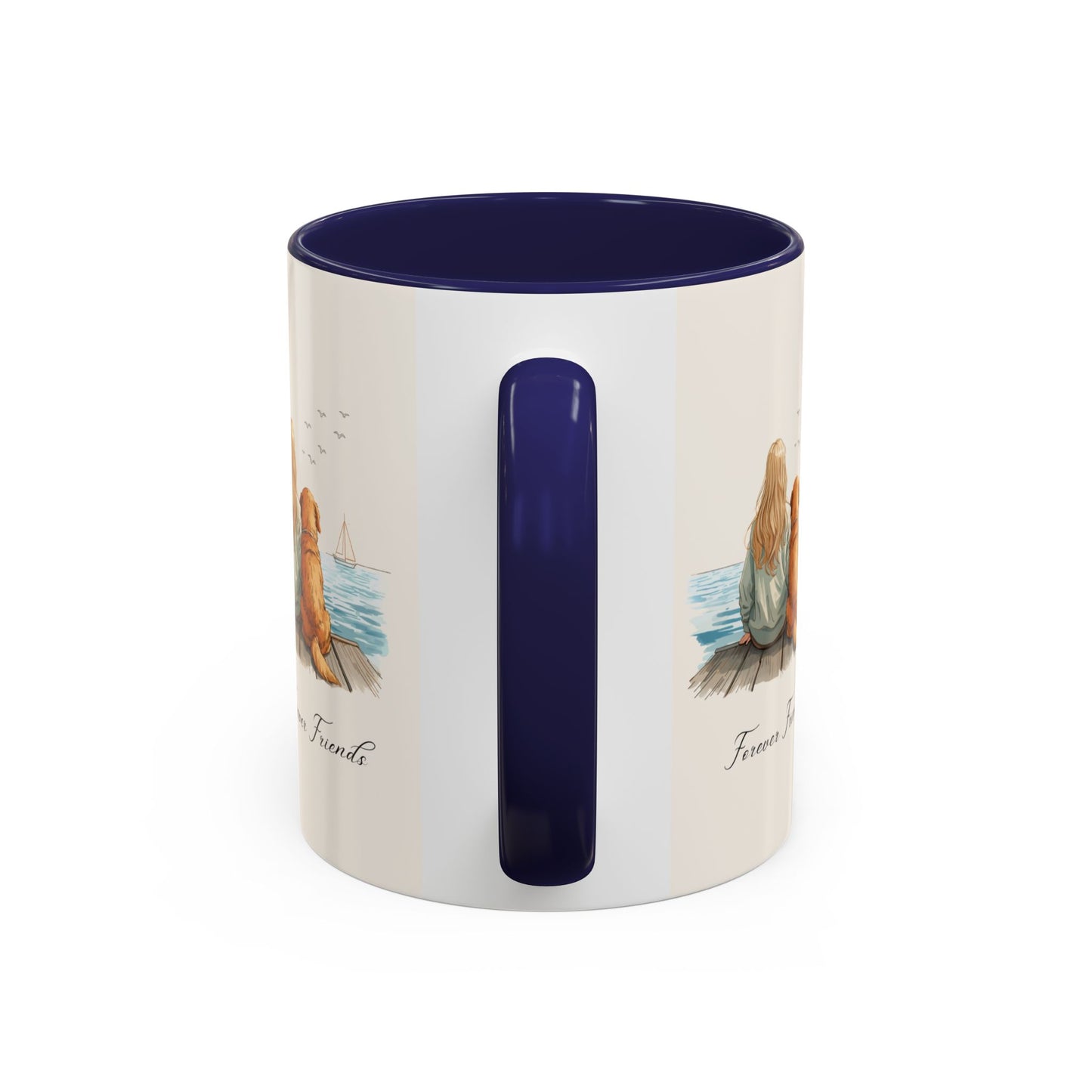 Wag More, Worry Less Dog Lover Coffee Mug — 'Forever Friends' Accent Ceramic Mug (11/15oz)