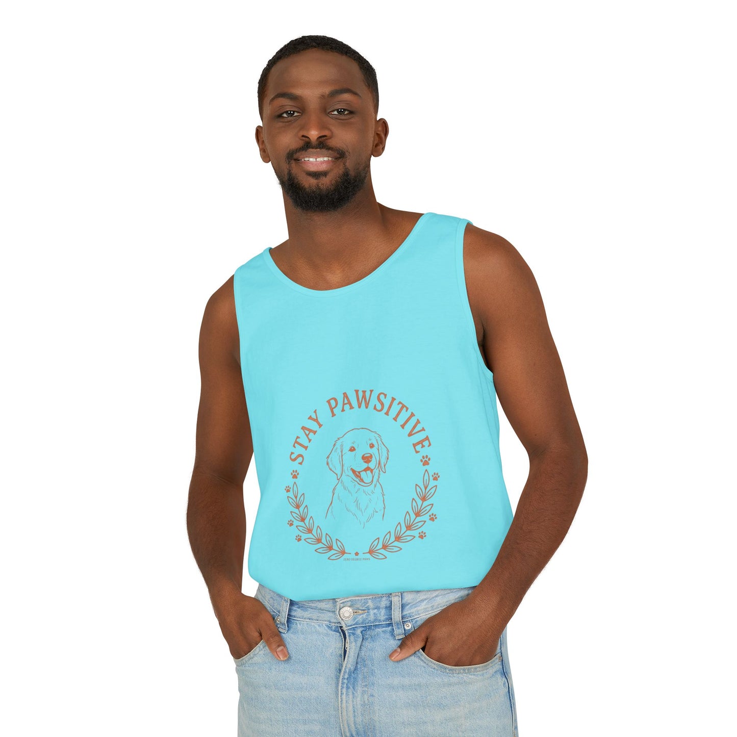 Stay Pawsitive Dog Tank — "Home Is Where My Dog Is" Graphic Tank Top