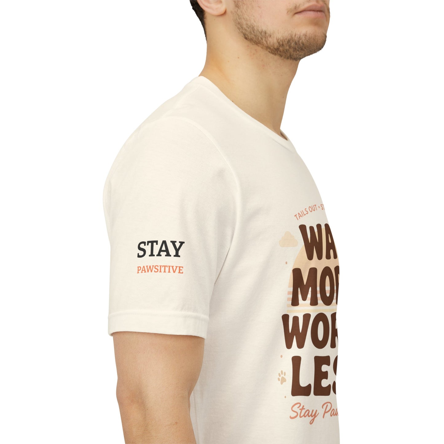 Stay Pawsitive Unisex Dog Lover Tee – Cute Graphic Shirt