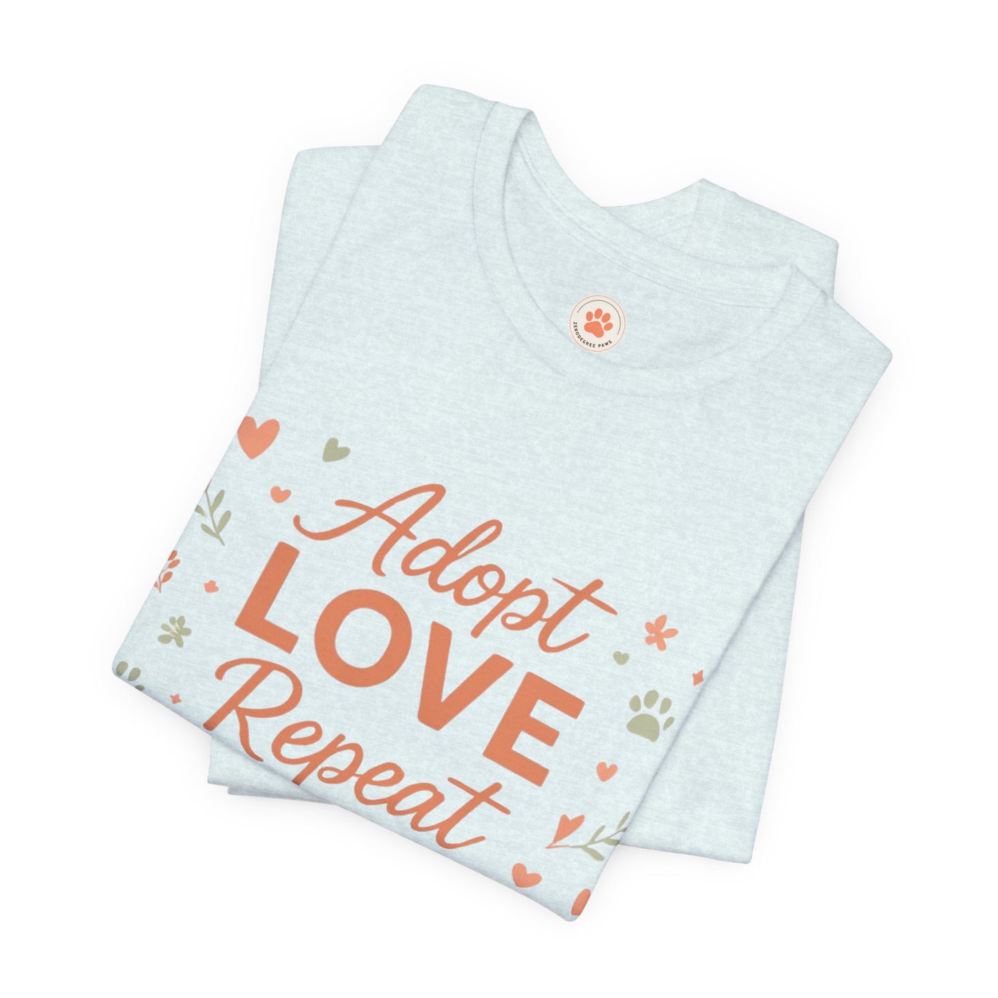 Adopt Love Repeat Tee — “My Therapist Has Four Legs” Dog Lover T‑Shirt