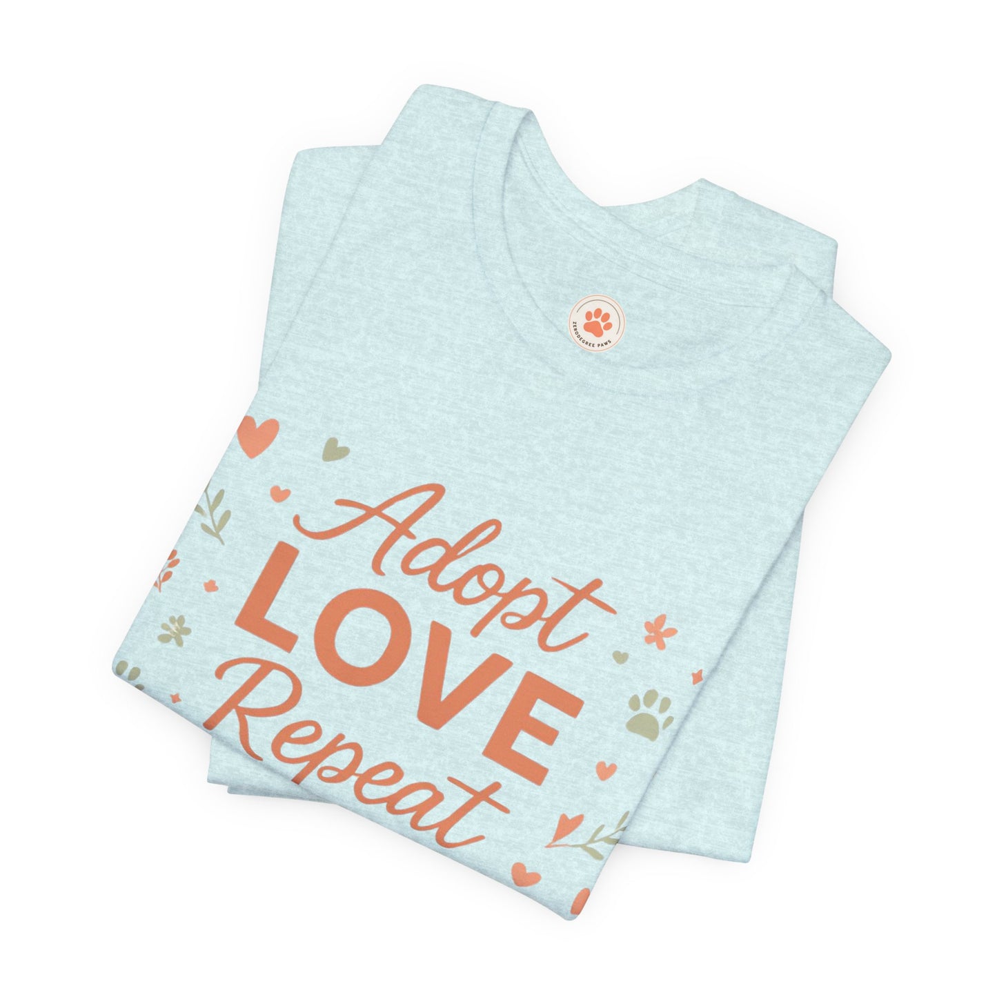 Adopt Love Repeat Tee — “My Therapist Has Four Legs” Dog Lover T‑Shirt