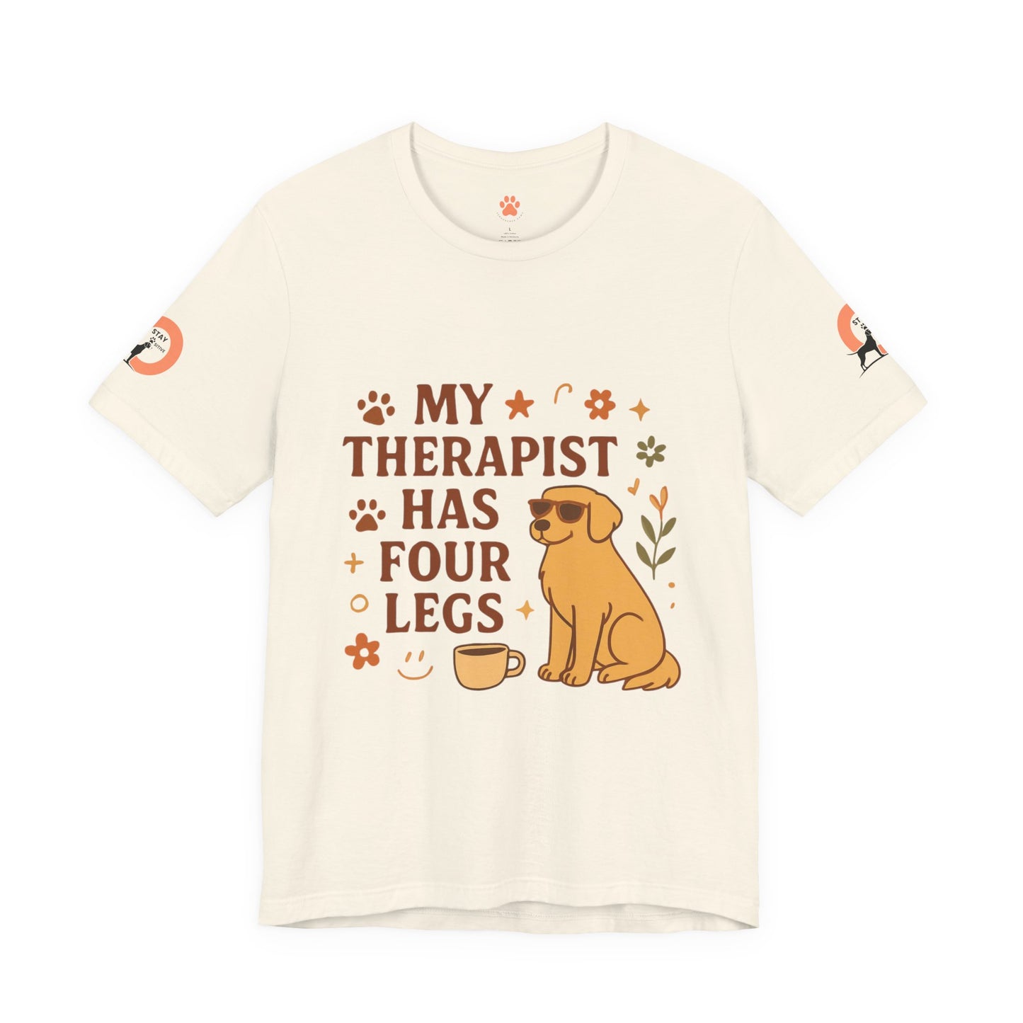 My Therapist Has Four Legs Tee — Adopt Love Repeat Dog Lover T-Shirt