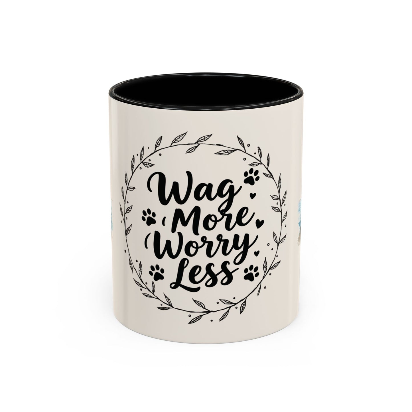 Wag More, Worry Less Dog Lover Coffee Mug — 'Forever Friends' Accent Ceramic Mug (11/15oz)