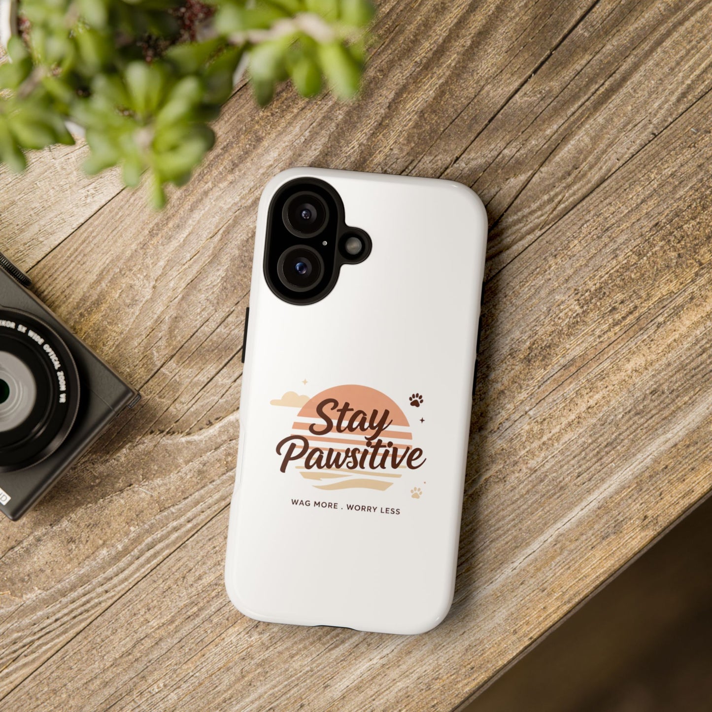 Stay Pawsitive Phone Case