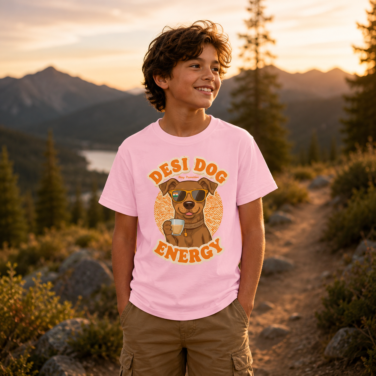 Pawsitive Vibes Youth Dog Tee