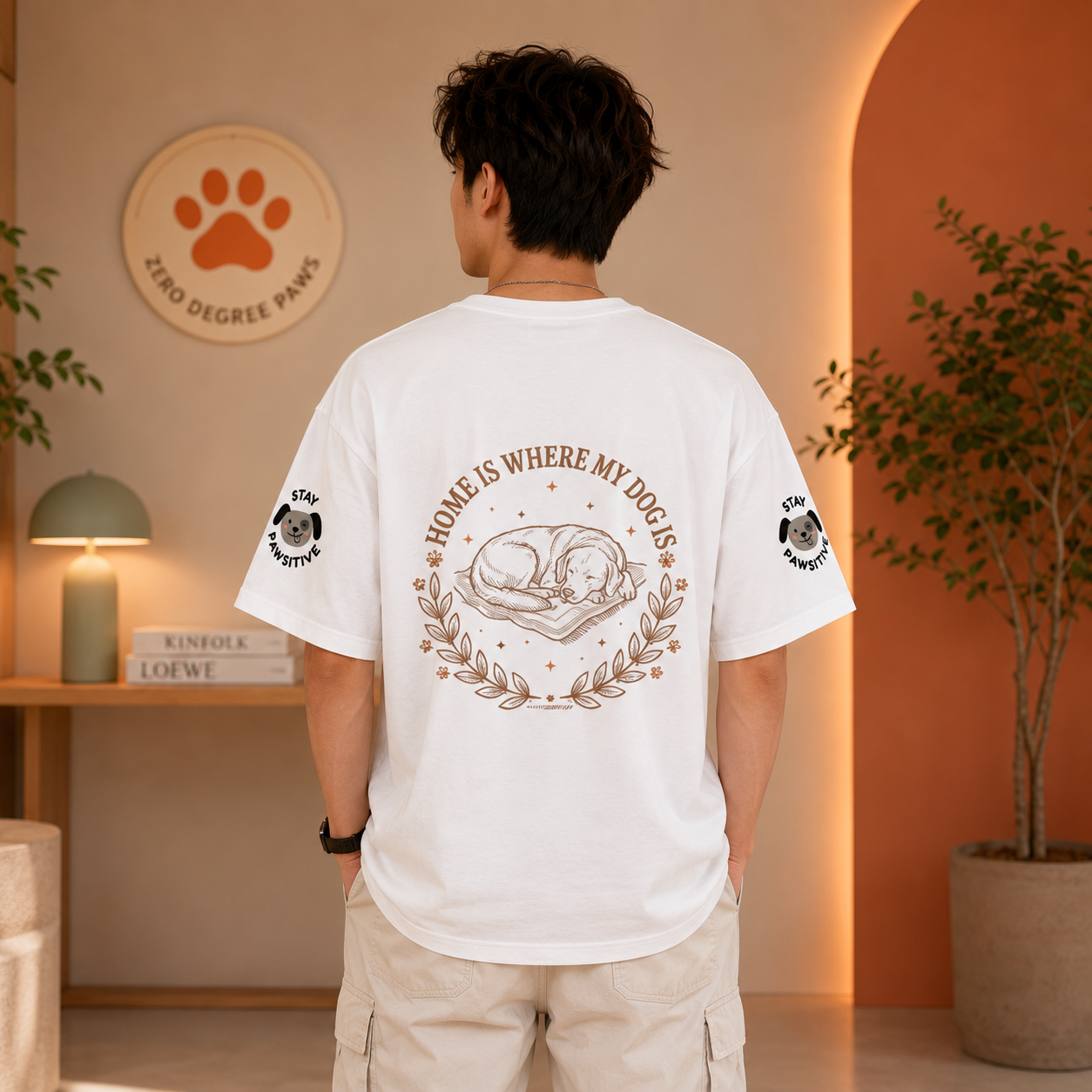 Stay Pawsitive Dog T-Shirt — "Home Is Where My Dog Is" Cozy Pet Lover Tee