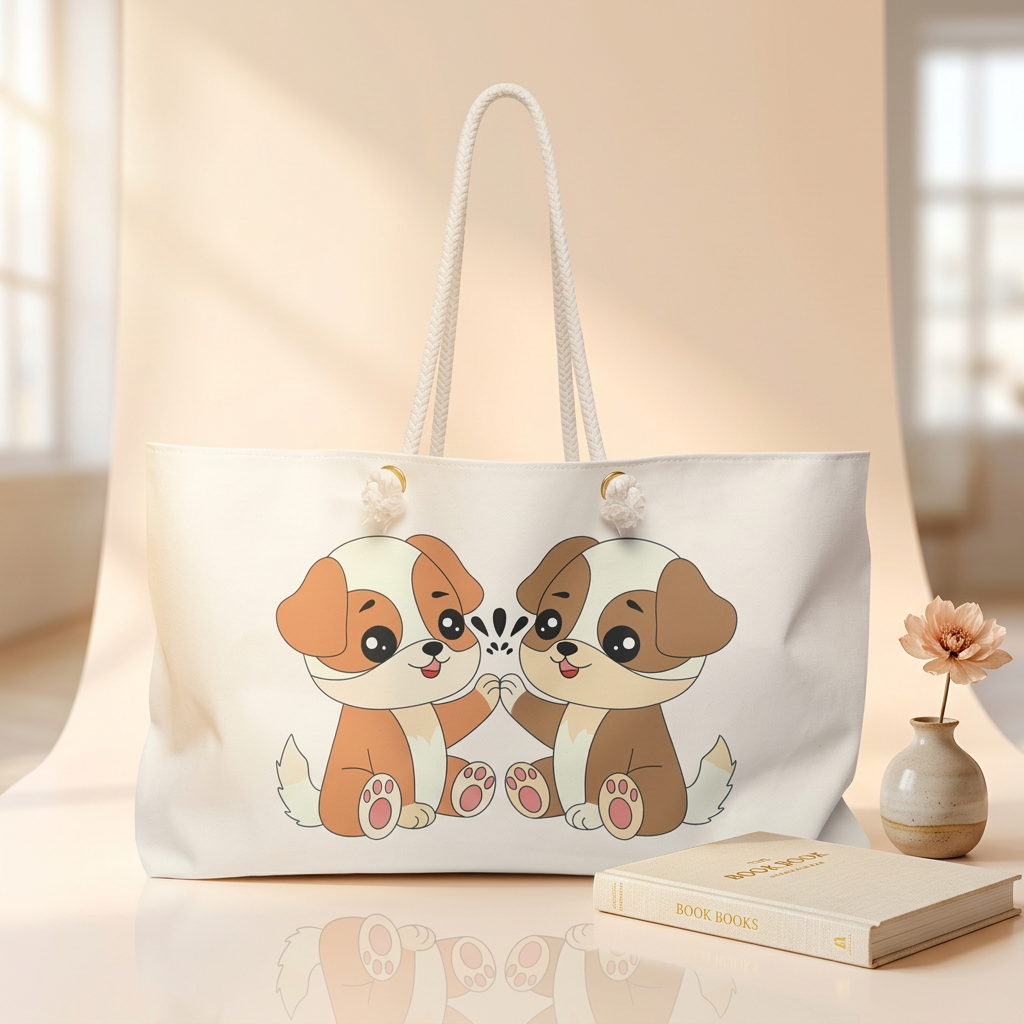 Cute Puppy Weekender Bag