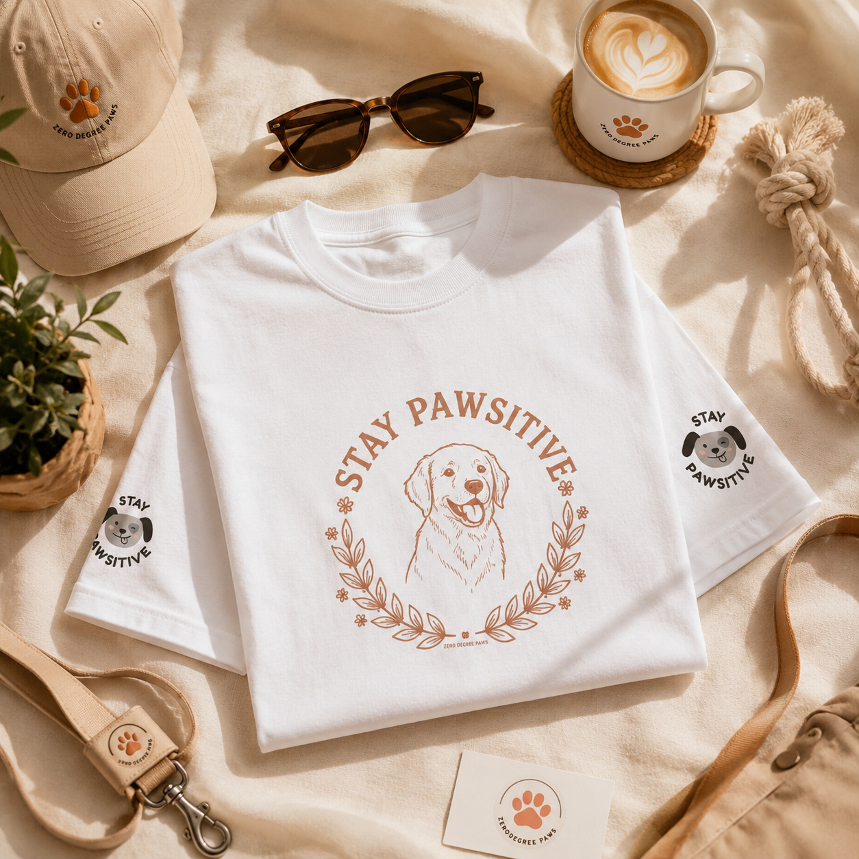 Stay Pawsitive Dog T-Shirt — "Home Is Where My Dog Is" Cozy Pet Lover Tee