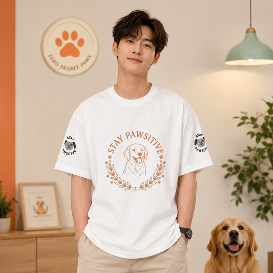 Stay Pawsitive Dog T-Shirt — "Home Is Where My Dog Is" Cozy Pet Lover Tee
