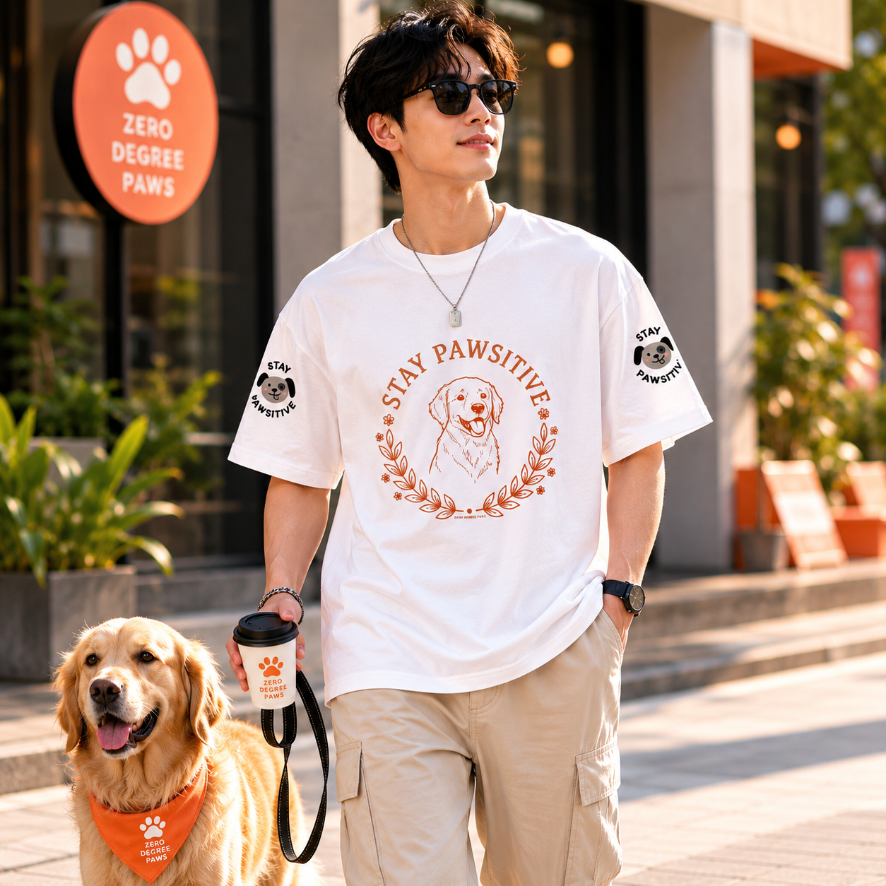 Stay Pawsitive Dog T-Shirt — "Home Is Where My Dog Is" Cozy Pet Lover Tee