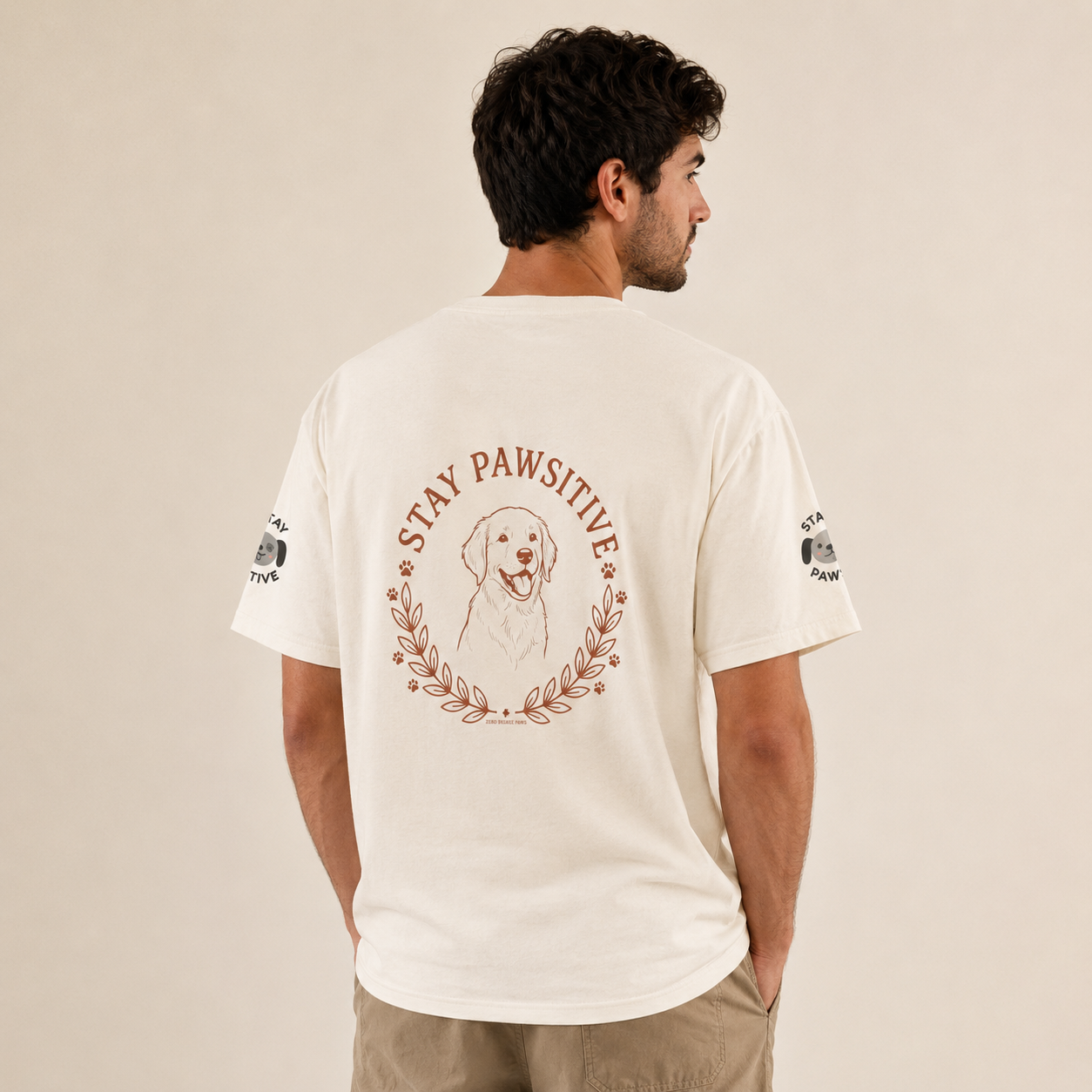 Dog Lover T-Shirt — "Home Is Where My Dog Is" / "Stay Pawsitive"
